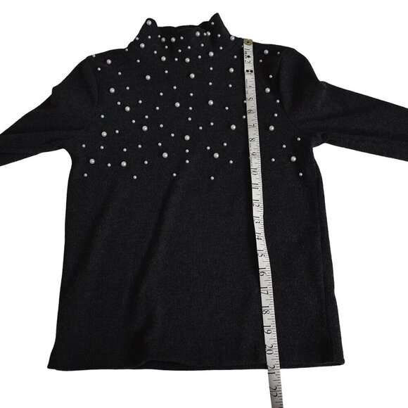 NWT Zara Soft Feel Pearl Sweater Gray Size Medium - Picture 9 of 10